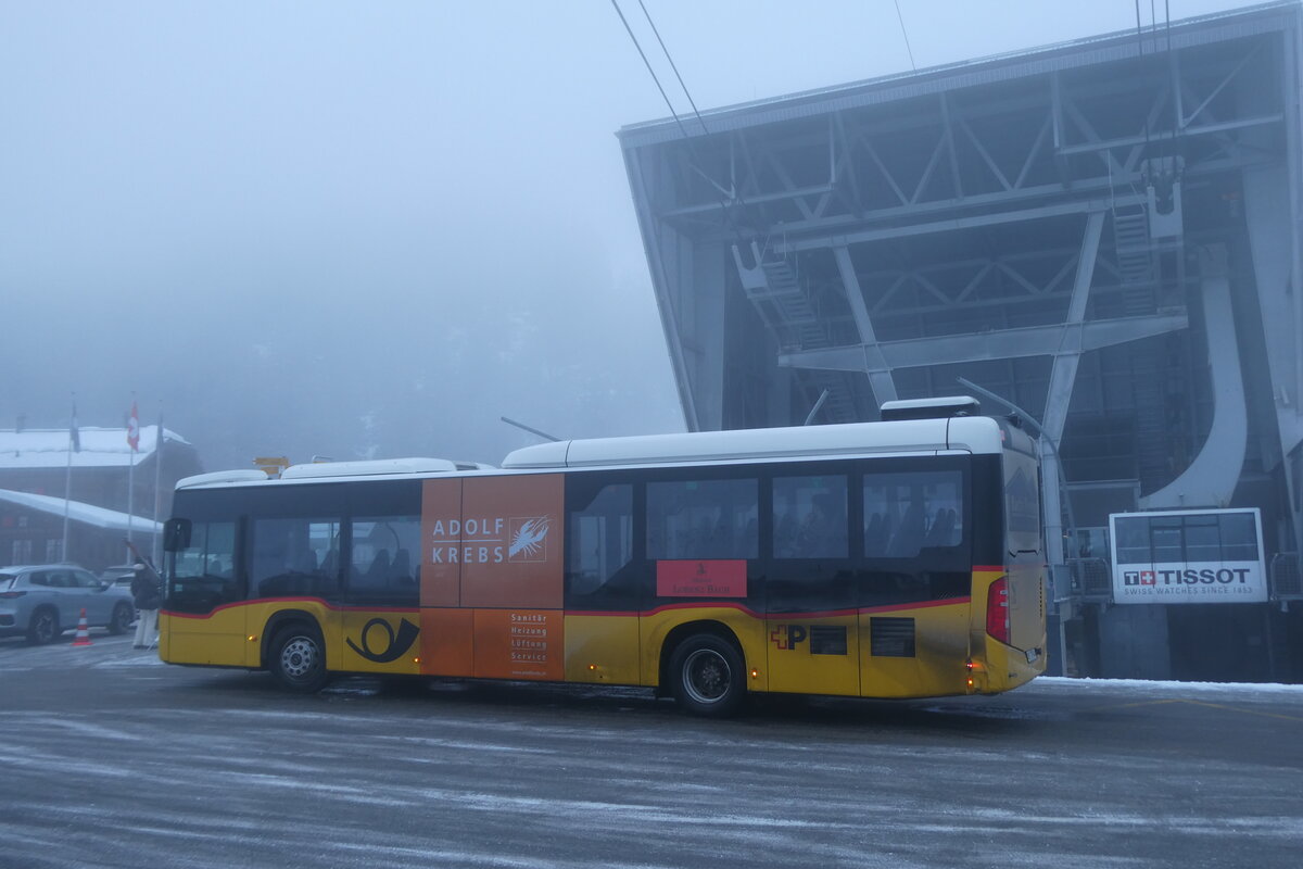 (283'691) - PostAuto Bern - BE 707'944/PID 12'071 - Mercedes (ex K�bli, Gstaad) am 3. Januar 2026 in Col Du Pillon, Glacier 3000