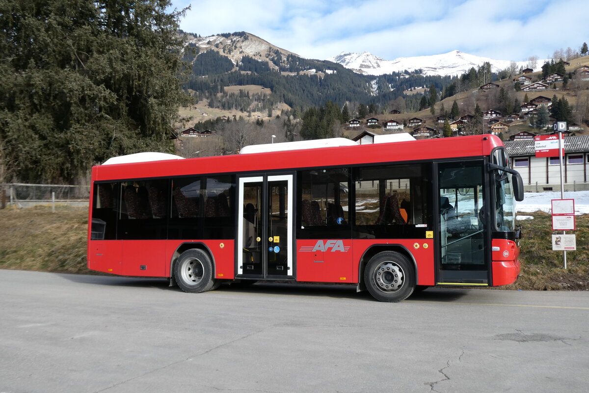(283'731) - AFA Adelboden - Nr. 59/BE 645'415 - Scania/Hess am 6. Januar 2026 beim Bahnhof Lenk 