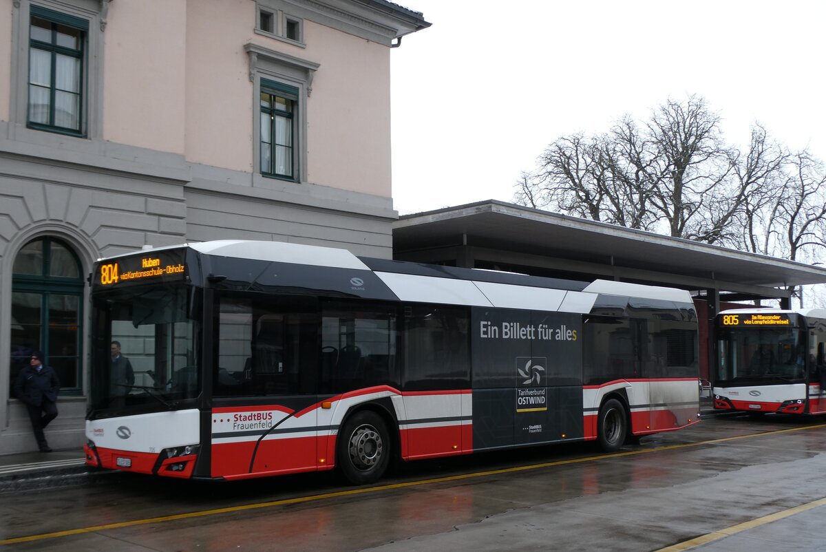 (283'746) - StadtBUS, Frauenfeld - Nr. 705/TG 237'005 - Solaris am 8. Januar 2026 beim Bahnhof Frauenfeld