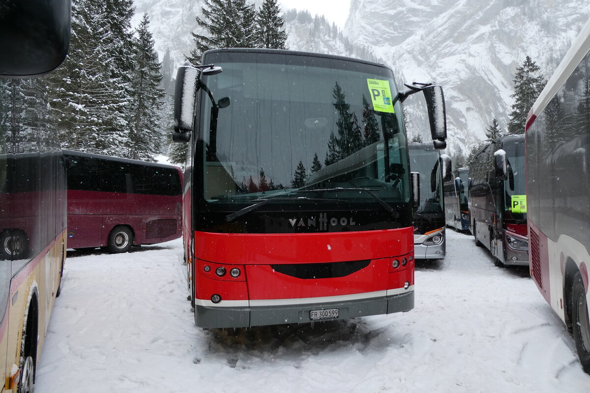 (283'933) - Wieland, Murten - Nr. 111/FR 300'599 - Van Hool am 10. Januar 2026 in Adelboden, Unter dem Birg