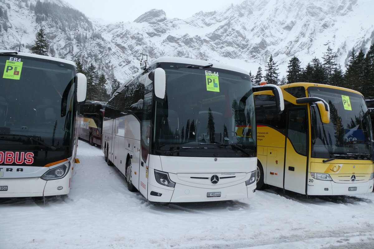 (283'972) - Eurobus, Bern - Nr. 44/BE 955'444 - Mercedes am 10. Januar 2026 in Adelboden, Unter dem Birg
