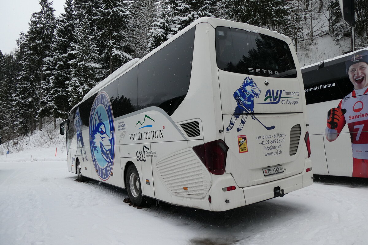 (284'079) - AVJ Les Bioux - VD 1182 - Setra am 10. Januar 2026 in Adelboden, ASB