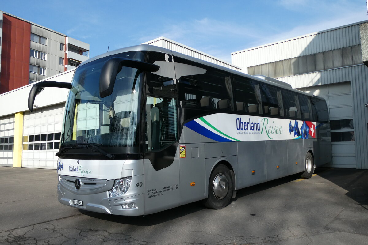 (284'339) - Oberland Reisen, Thun - Nr. 40/BE 376'483 - Mercedes am 25. Janua 2026 in Thun, Garage STI