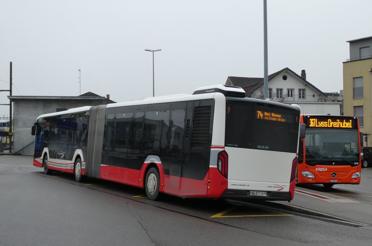 (284'683) - ASm Langenthal - Nr. 67/BE 872'367 - MAN am 7. Februar 2026 beim Bahnhof Lyss