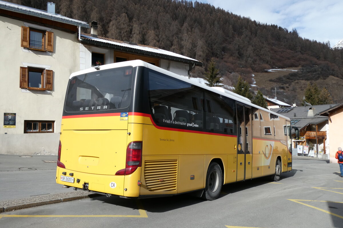 (284'799) - Terretaz, Zernez - GR 26'201/PID 5617 - Setra am 10. Februar 2026 in M�stair, Posta