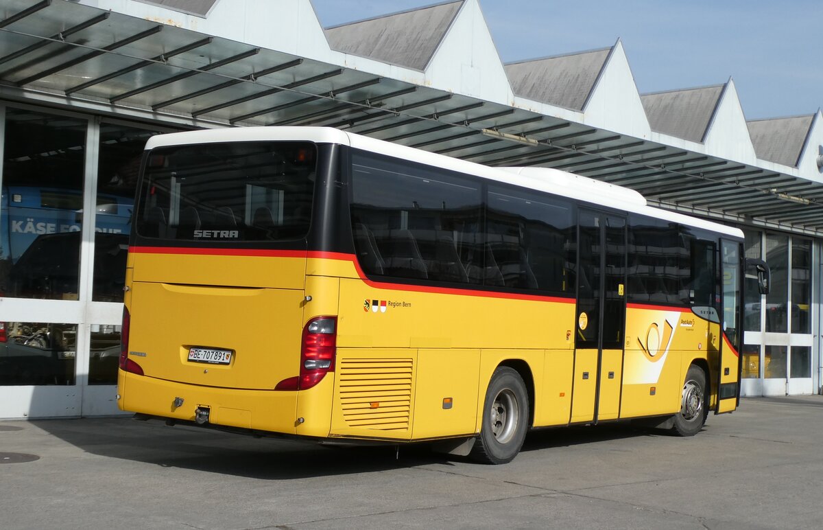 (285'327) - PostAuto Bern - BE 707'891/PID 4535 - Setra (ex Nr. 3; ex K�bli, Gstaad Nr. 3) am 9. M�rz 2026 in Thun, Garage STI