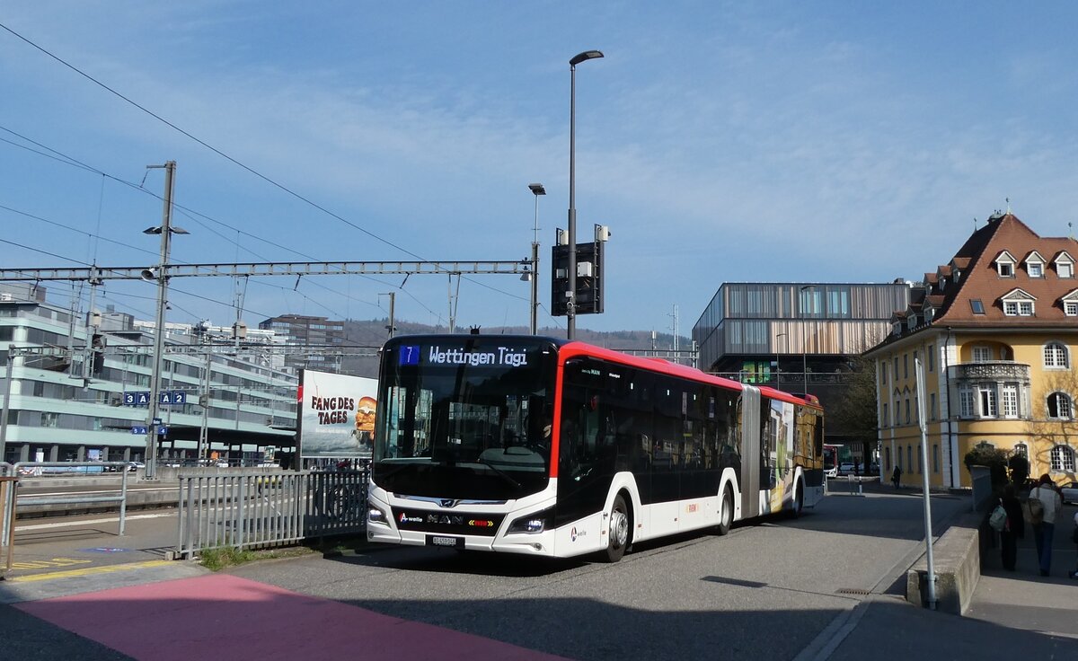 (285'499) - Twerenbold, Baden - Nr. 316/AG 459'046 - MAN am 19. M�rz 2026 beim Bahnhof Baden