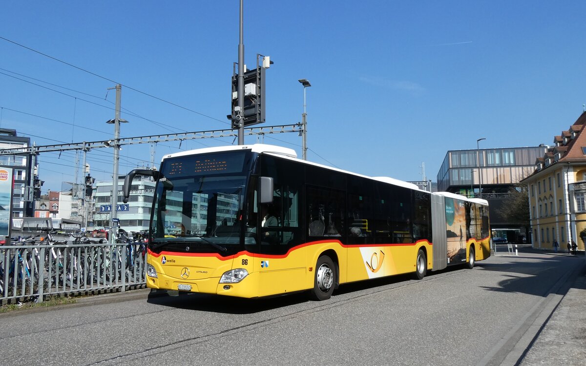 (285'521) - Steffen, Remetschwil - Nr. 86/AG 218'241/PID 11'731 - Mercedes am 19. M�rz 2026 beim Bahnhof Baden