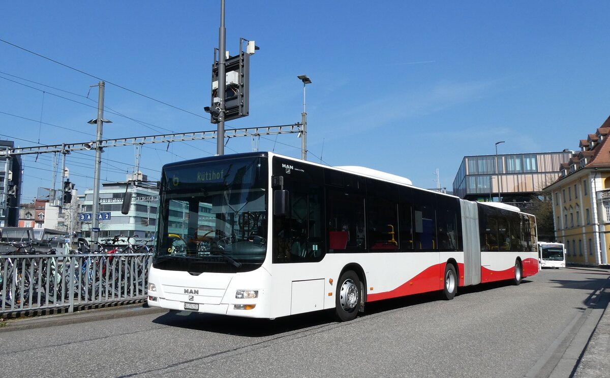 (285'546) - Inderm�hle, Rekingen - Nr. 132/AG 274'151 - MAN (ex RVBW Wettingn Nr. 160) am 19. M�rz 2026 beim Bahnhof Baden