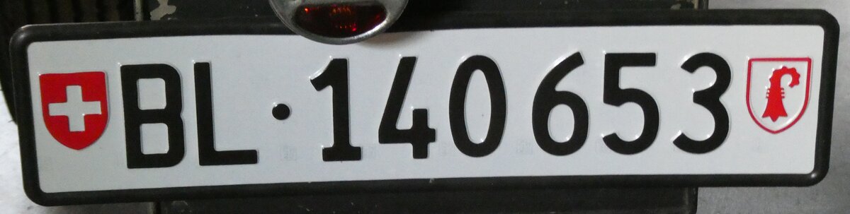 (286'190) - Nummernschild - BL 140'653 - am 16. April 2026 in Muttenz, Pantheon