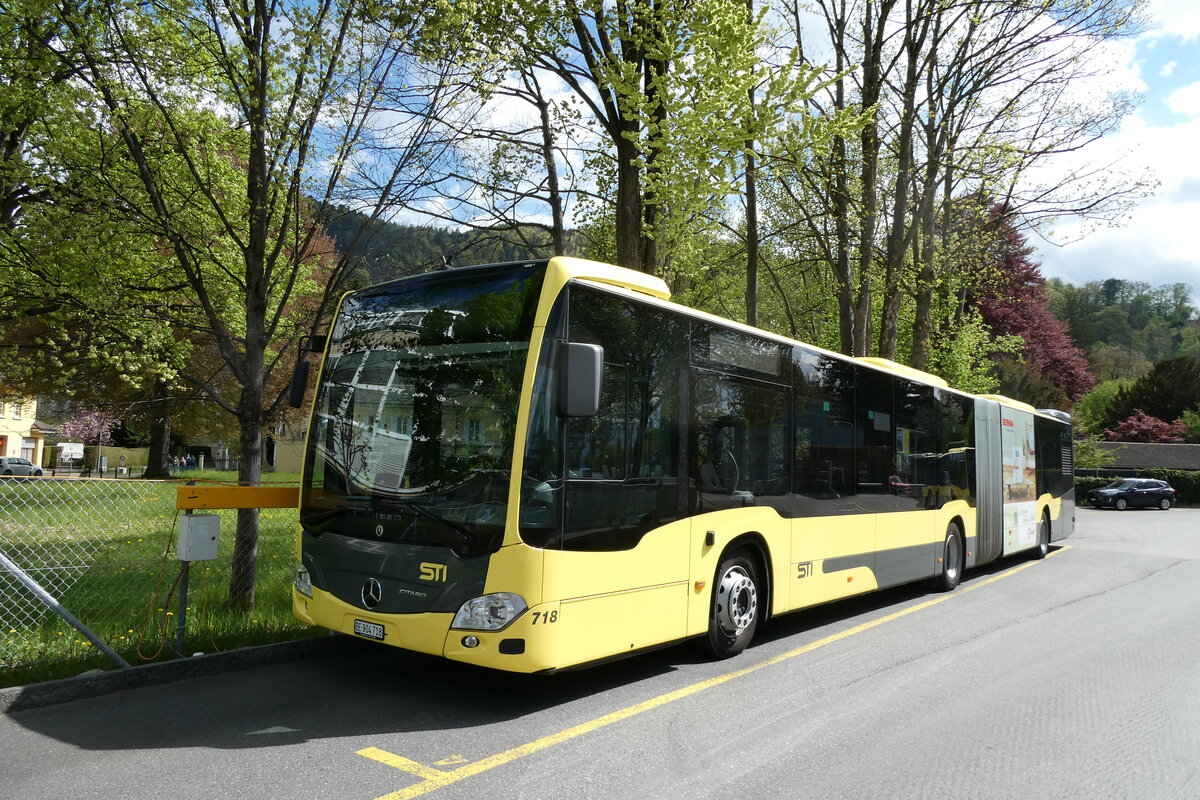 (286'235) - STI Thun - Nr. 718/BE 904'718 - Mercedes am 19. April 2026 bei der Schiffl�ndte Thun