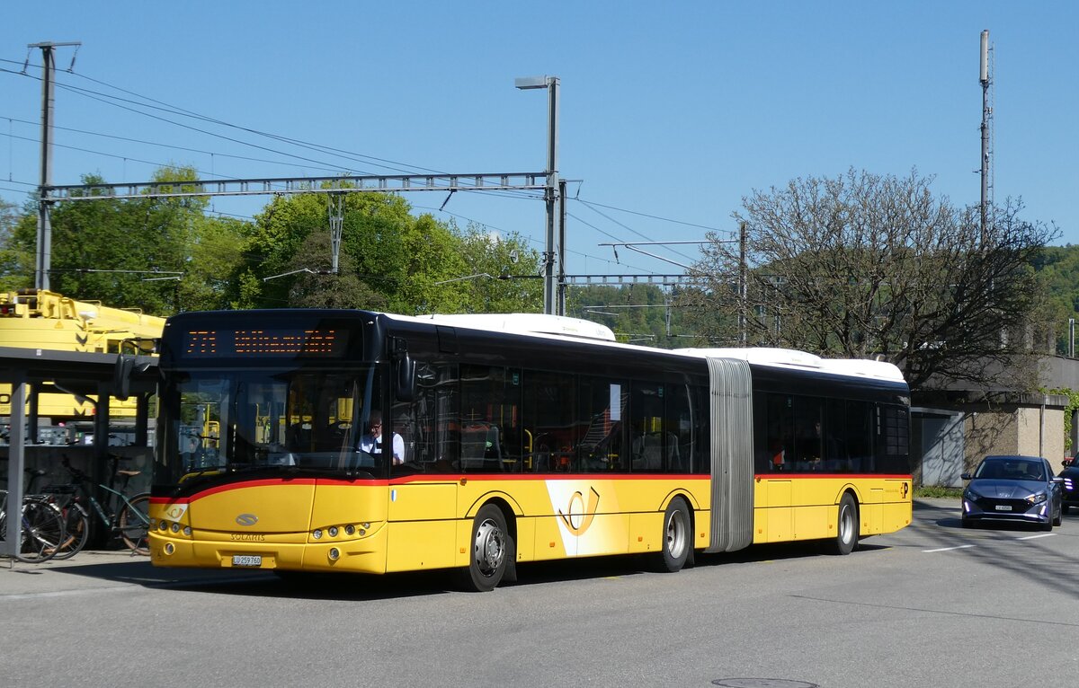 (286'262) - Amstein, Willisau - Nr. SOL 1/LU 259'760/PID 10'285 - Solaris am 21. April 2026 beim Bahnhof Dagmersellen