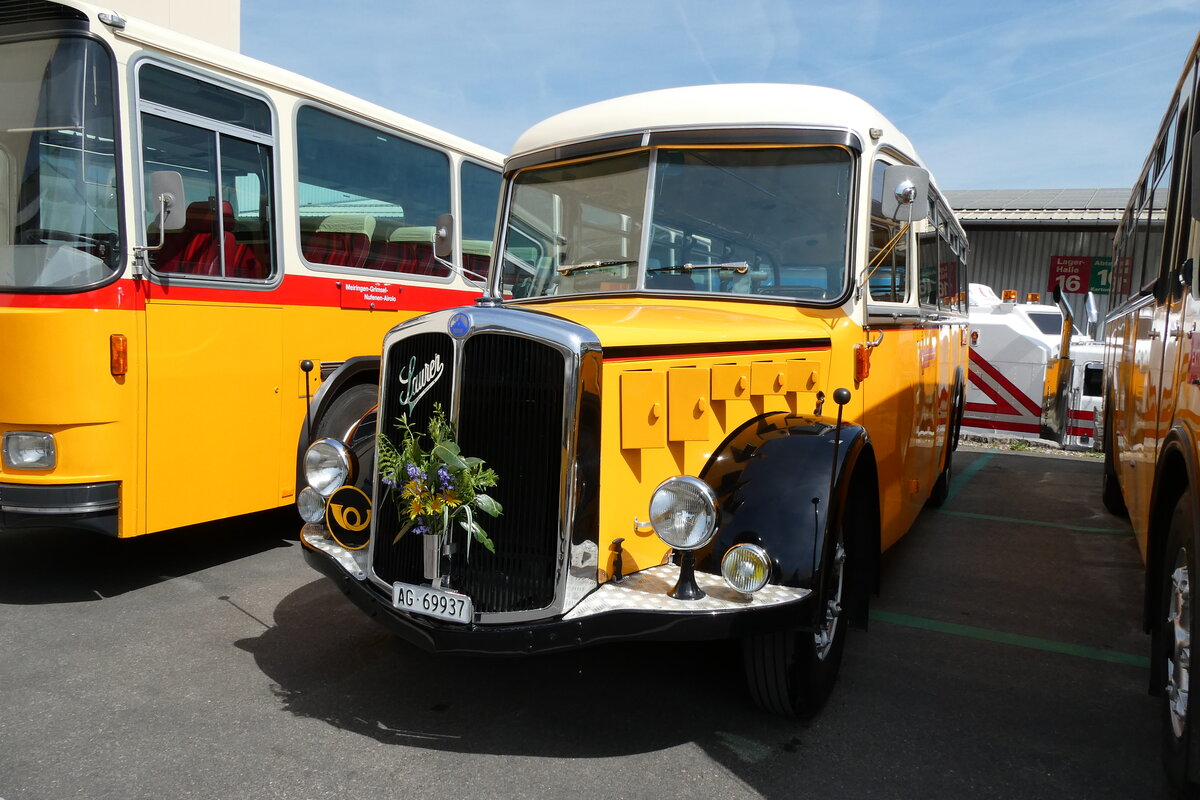 (286'623) - Bl�chlinger, Endingen - AG 69'937 - Saurer/T�scher (ex Dubach, Walde; ex Spescha, Andiast) am 2. Mai 2026 in Attikon, Wegm�ller