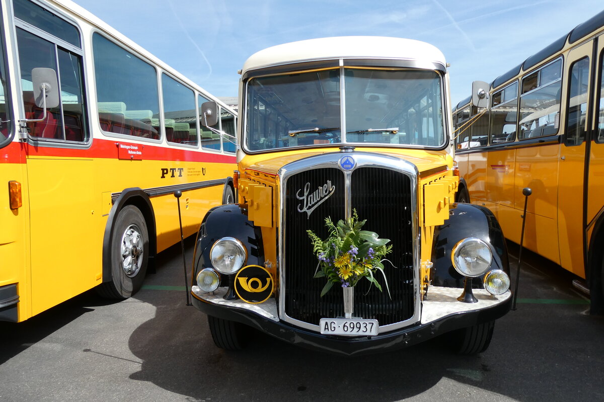 (286'624) - Bl�chlinger, Endingen - AG 69'937 - Saurer/T�scher (ex Dubach, Walde; ex Spescha, Andiast) a, 2. Mai 2026 in Attikon, Wegm�ller
