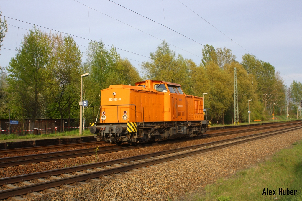 293 023 der MTEG lz ri Mockau im Bf Leipzig-Thekla 