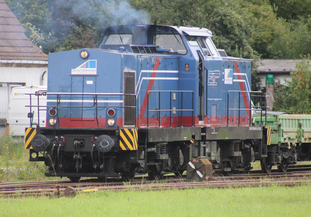 293 881-9 beim Rangieren am 11.08.2023 im Rostocker Hbf.