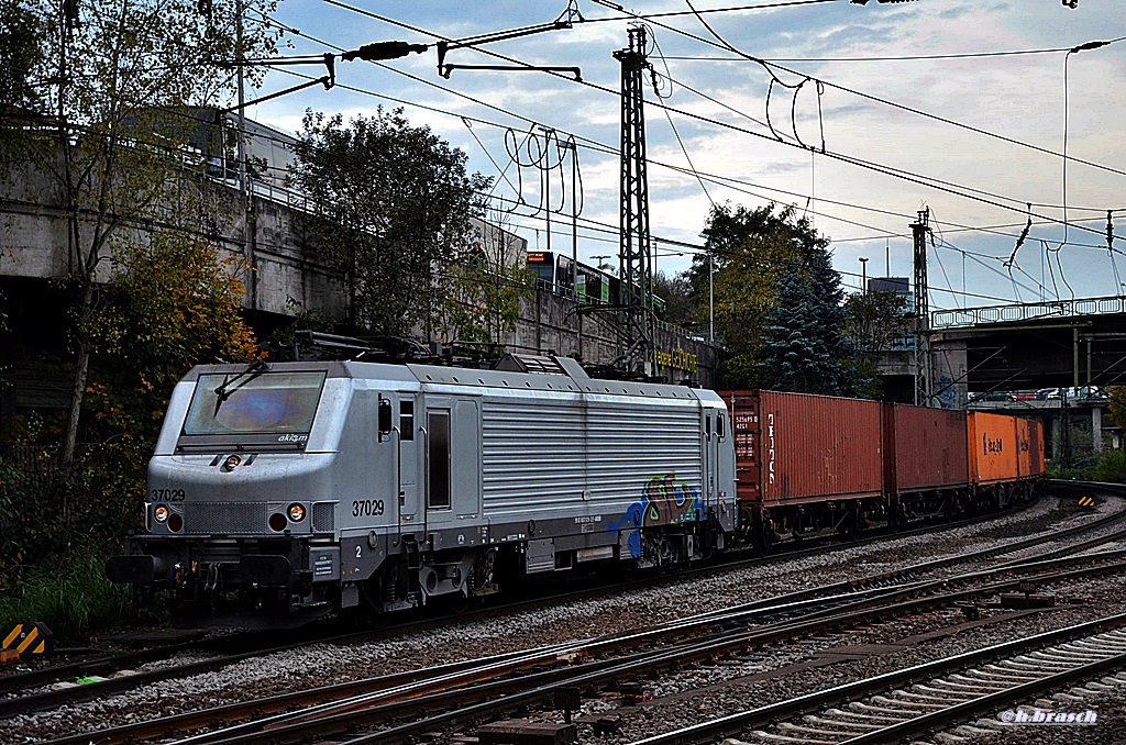 37029 der AKIEM ist mit einen kastenzug durch hh-harburg gefahren,31.10.14