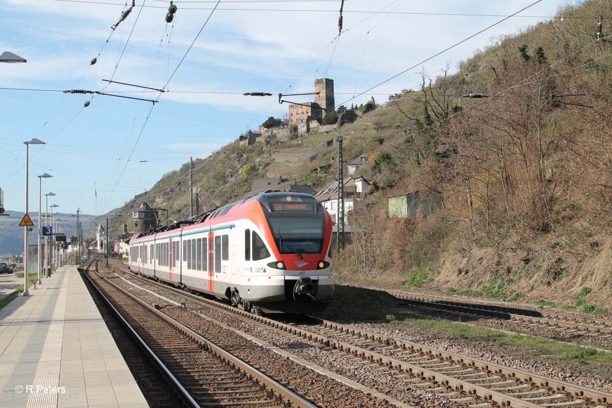 403 verlässt Kaub als SE25089 Kaub - Wiesbaden. 20.03.14