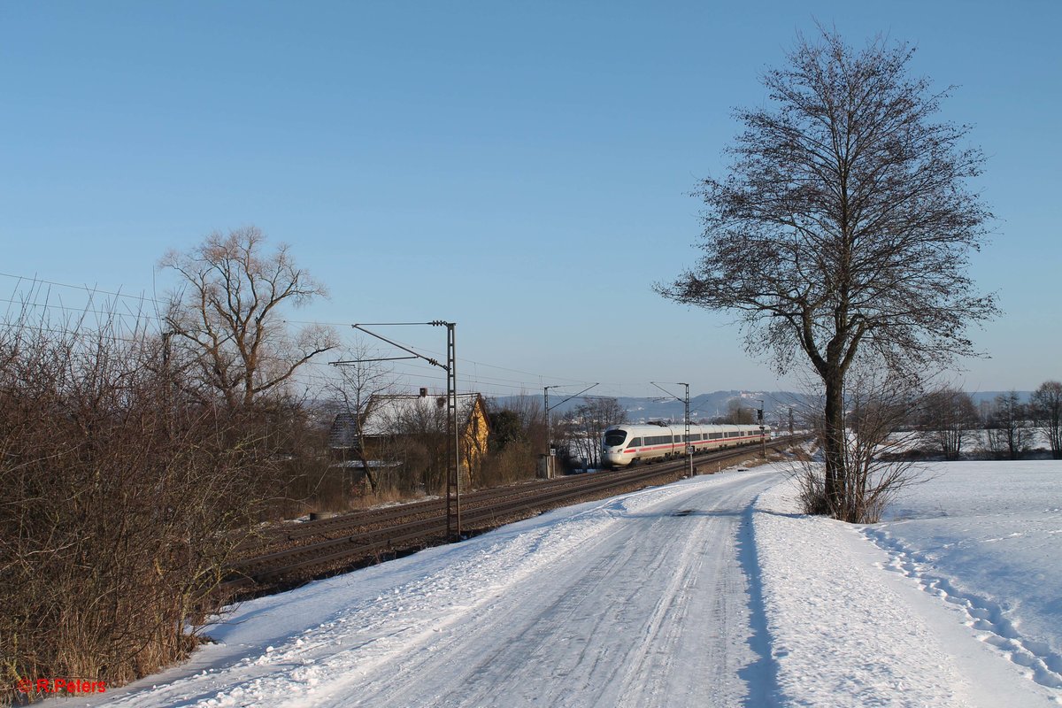 411 018-5  Plauen/Vogtland  als ICE 26 Wien - Hamburg bei Pölling. 26.01.17