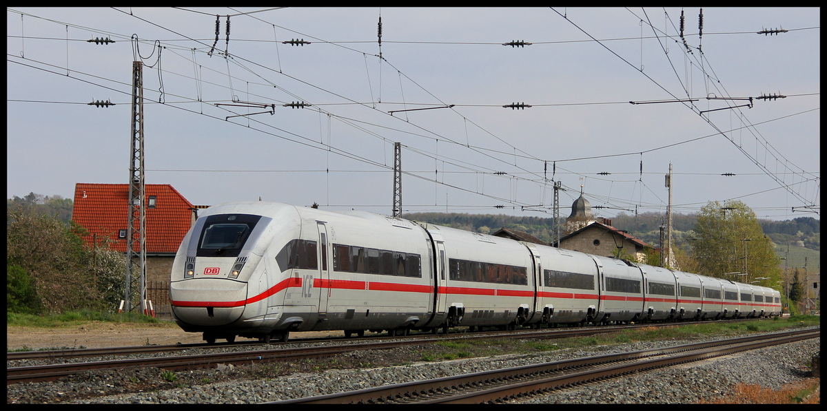 412 005 als ICE nach Hamburg in Wintershausen am 14.04.17