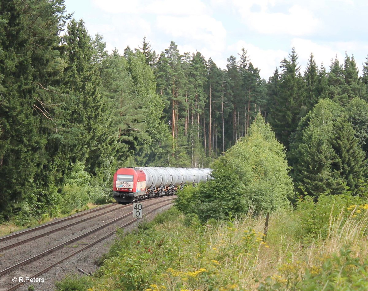 420 12 alias 223 032 mit einem nagelneuen Kesselzug aus Ingolstadt nach cheb kurz vor Pechbrunn. 30.07.16