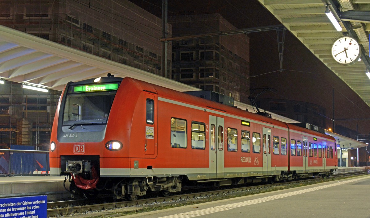 426 510-4 als RB 26728 Schaffhausen - Erzingen(Baden) am 31.12.2013 ib Schaffhausen