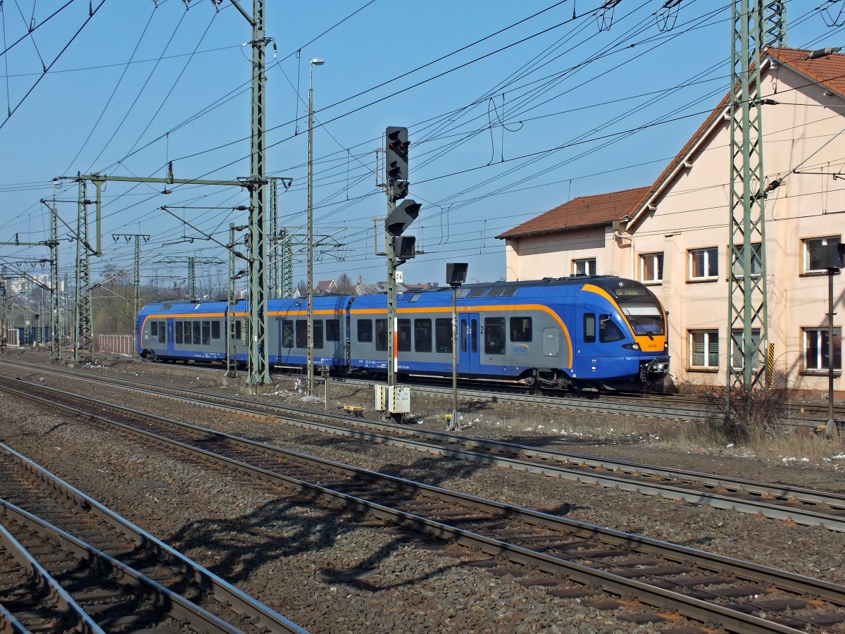 427 007 der Cantus fährt am 14.3.14 in den Bahnhof Fulda ein.