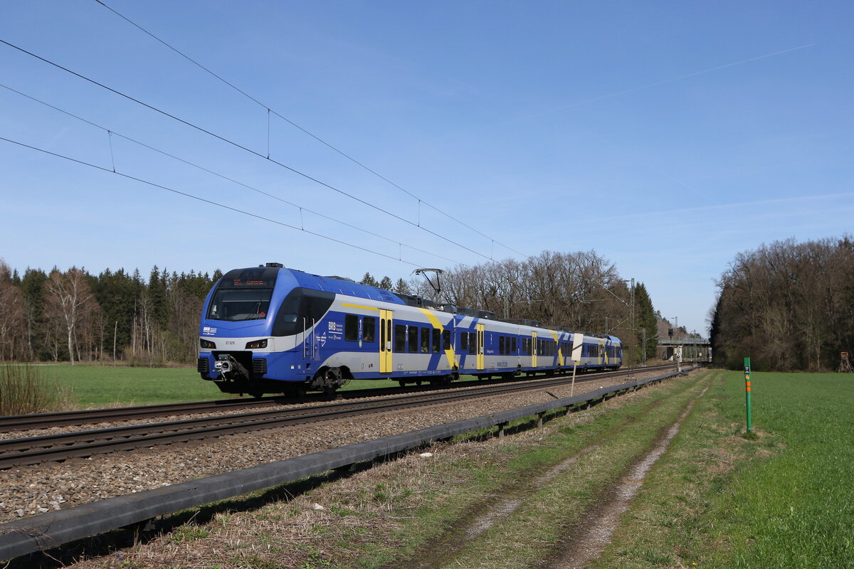 430 029 war am 20. Mrz 2024 bei Brannenburg auf dem Weg nach Kufstein.