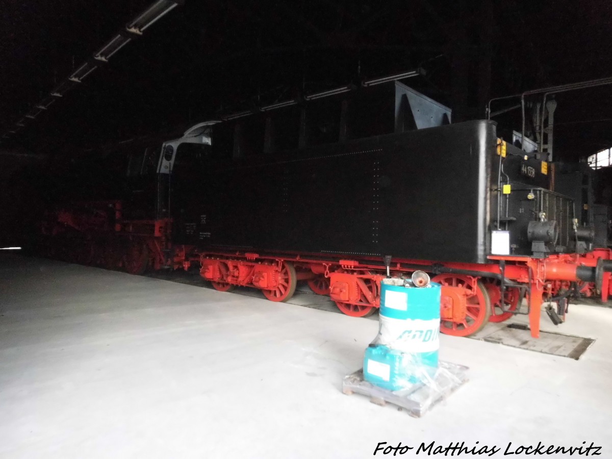 44 1338 im Eisenbahnmuseum Chemnitz-Hilbersdorf am 12.11.15