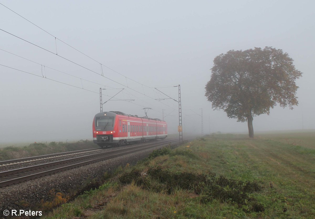 440 302-8 als RB 58023/58025 Jossa - Schweinfurt/Bamberg kurz vor Retzbach-Zellingen. 13.10.18