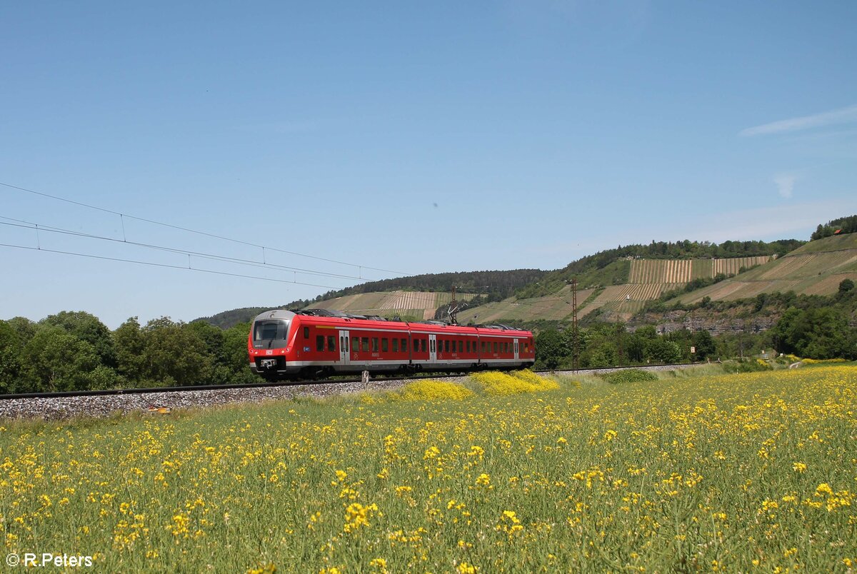 440 323-4 als RB 53 RB 58037 Gemünden - Schweinfurt bei Himmelstadt. 02.06.21