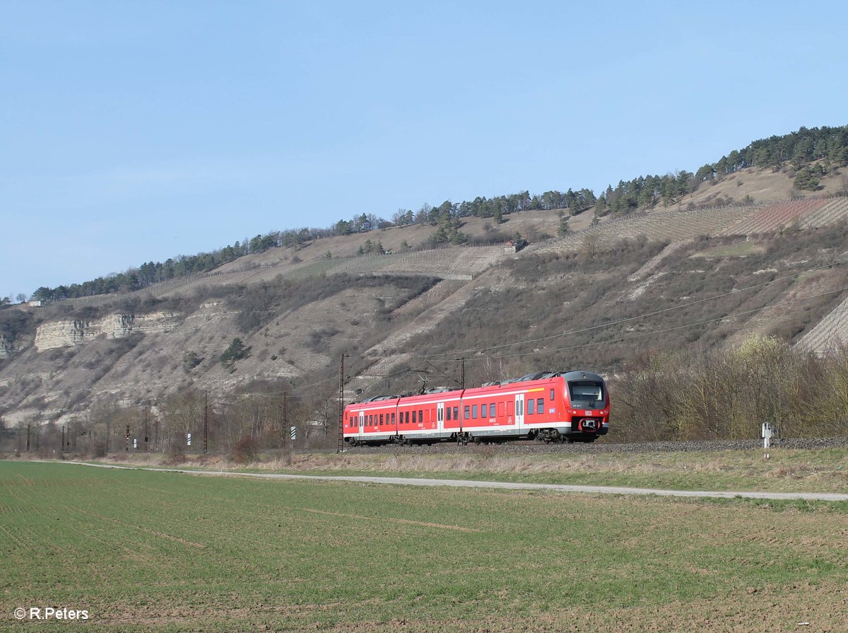 440 325 als RB 58051/58053 Jossa/Schlüchtern - Schweinfurt/Bamberg bei Thüngersheim. 16.03.17