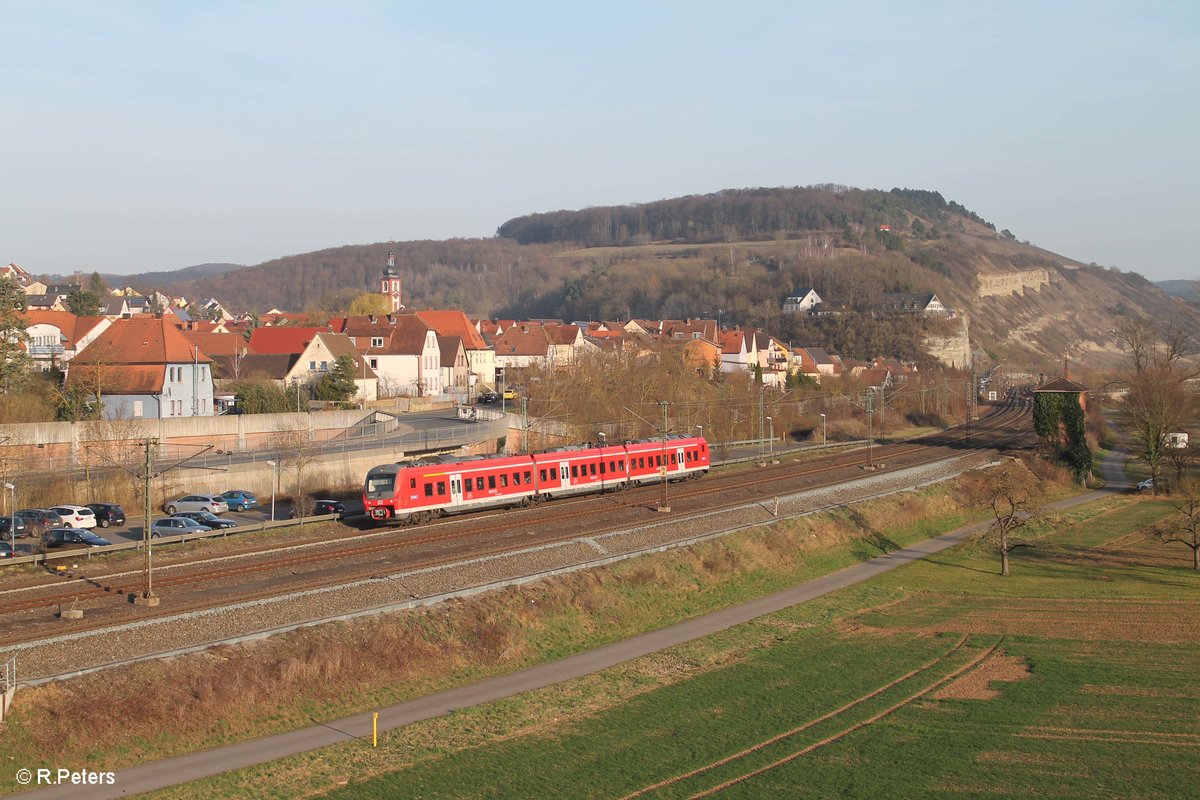 440 809-2 rollt als RB 58054 Bamberg - Jossa in Retzbach-Zellingen ein. 16.03.17