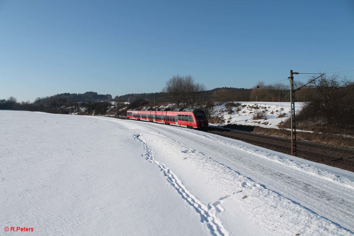 442 238 als R5 39343 Nürnberg HBF - Neumarkt/Oberpfalz bei Pölling. 26.01.17