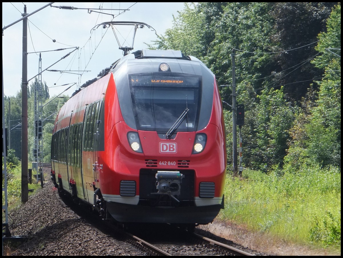 442 340 in Rostock am Hauptbahnhof am 02.07.2014