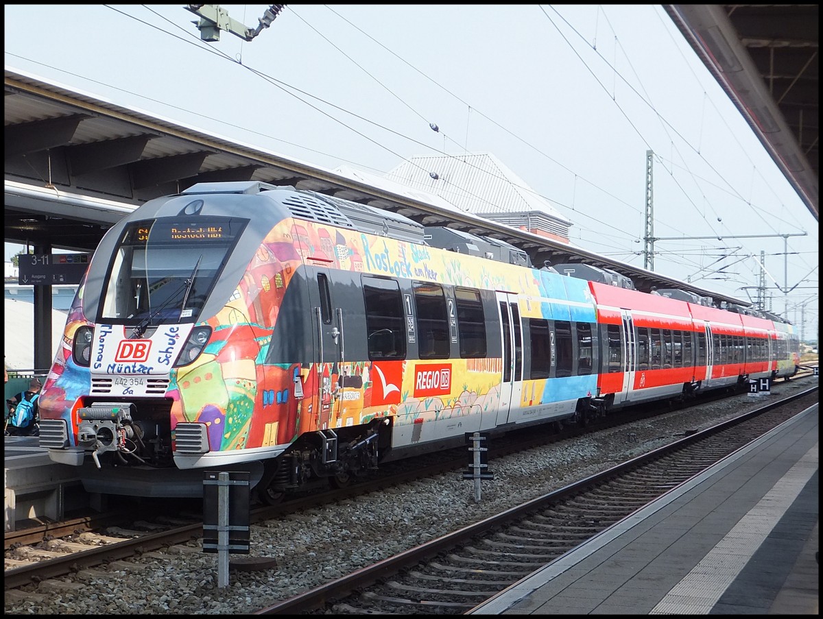 442 354 in Rostock am Hauptbahnhof am 08.07.2014 