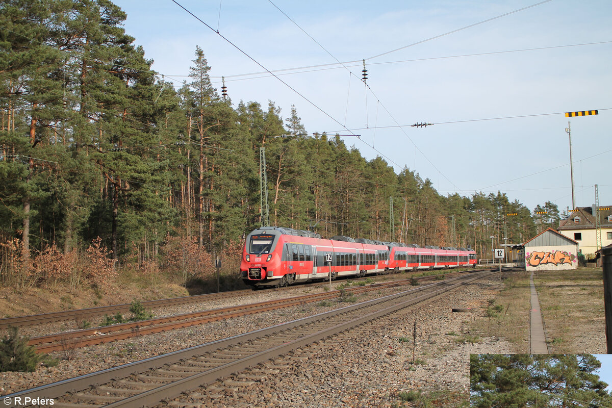 442 605-2  Stockheim  als S3 39182 Neumarkt/Oberpfalz - Fürth in Ochenbruck. 26.03.24