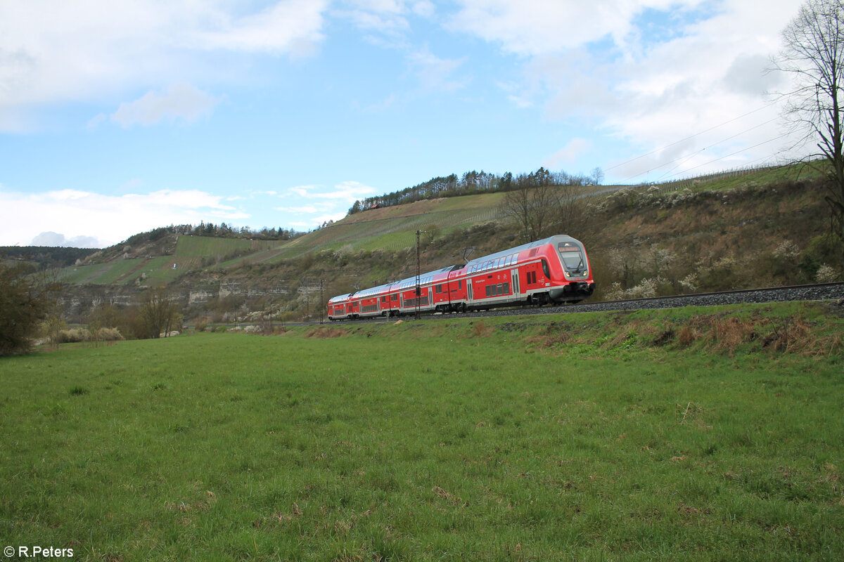 445 051 als RE54 bei Himmelstadt. 28.03.24