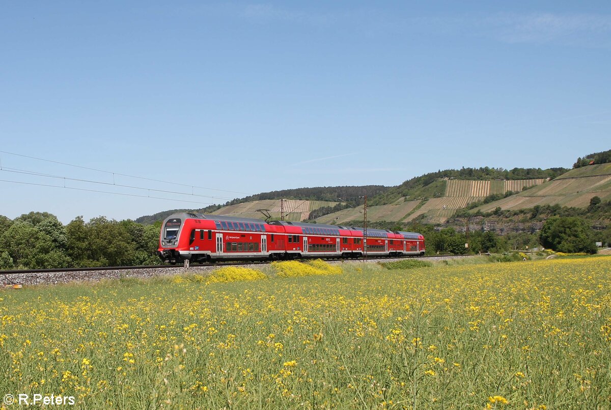 445 057-3 als RE 54 RE 4611 Frankfurt/Main - Nürnberg bei Himmelstadt. 02.06.21