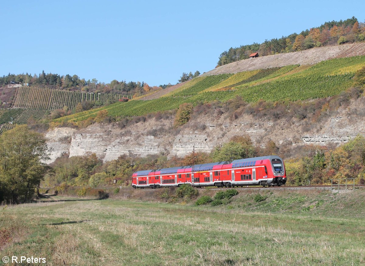 445 als RE54 RE 4617 Frankfurt/Main - Bamberg bei Himmelstadt. 13.10.18