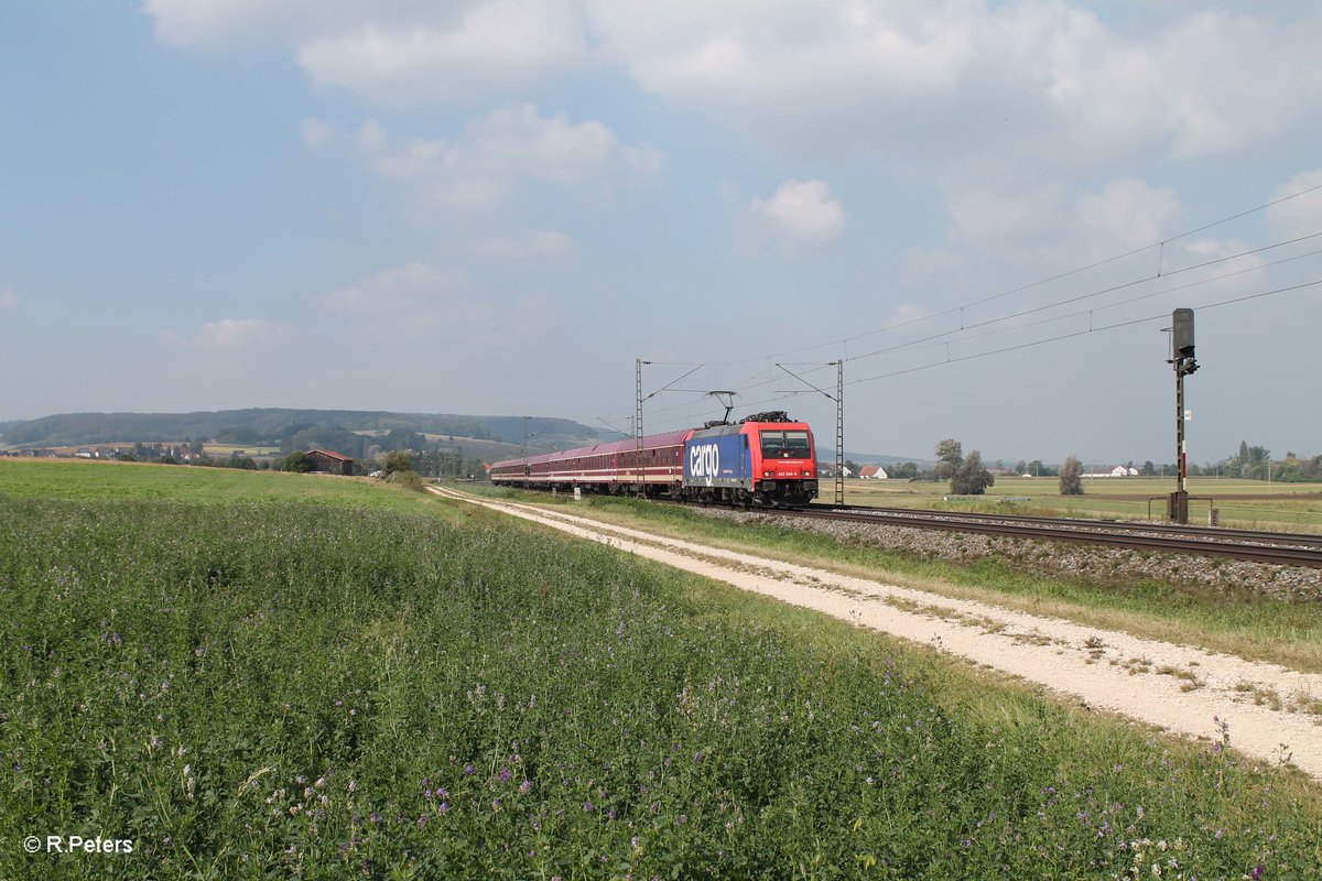 482 048-6 zieht den Oktoberfestsonderzug Dbz 1111 Münster - München bei Wettersheim kurz vor Treuchtlingen. 24.09.16