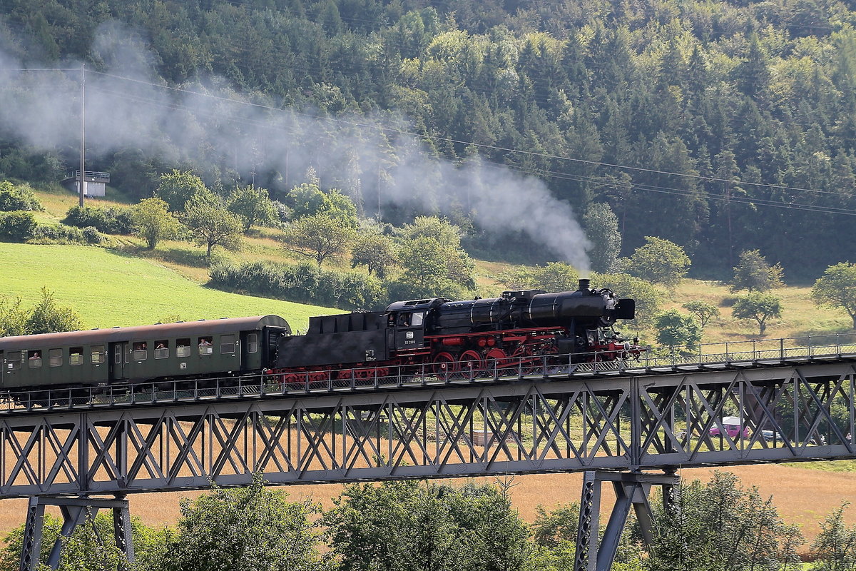50 2988 Ausfahrt Bahnhof Epenhofen am 24.07.2016 auf der Sauschw�nzlebahn.
Platz 2 (Bild des Monats) Juli.2016