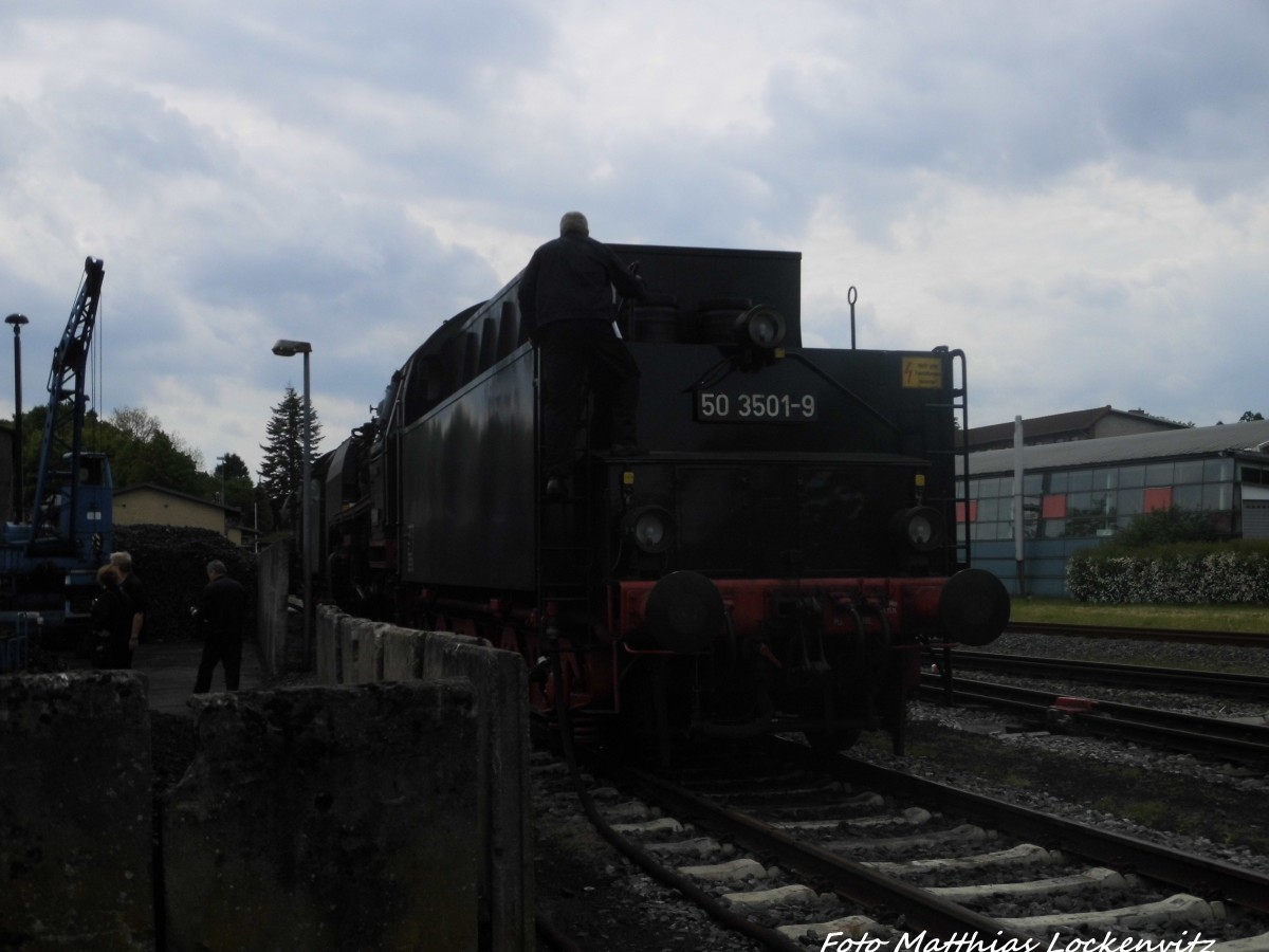 50 3501 bei ihrer Betriebspause in Putbus am 31.5.15