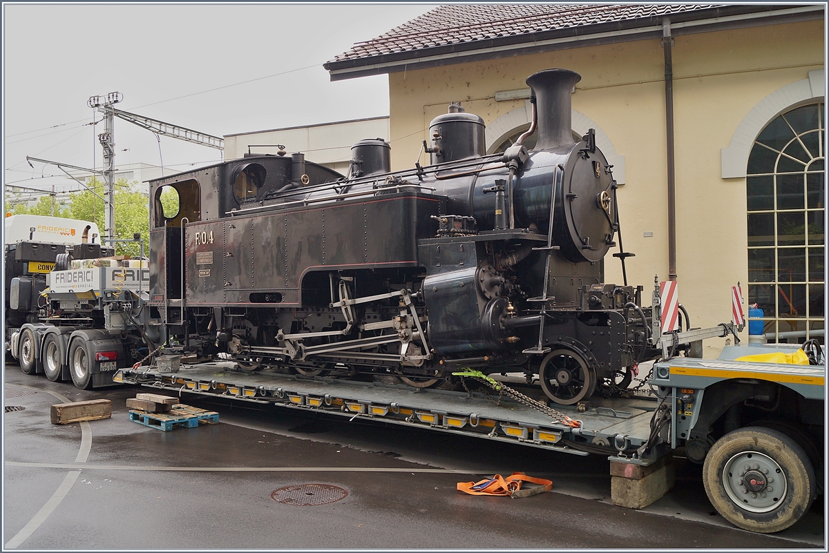 50 Jahre Blonay - Chamby; Mega Steam Festival: Bereit für die Fahrt nach Hause: die FO HG 3/4 N° der DFB.
Vevey, den 28. Mai 2018