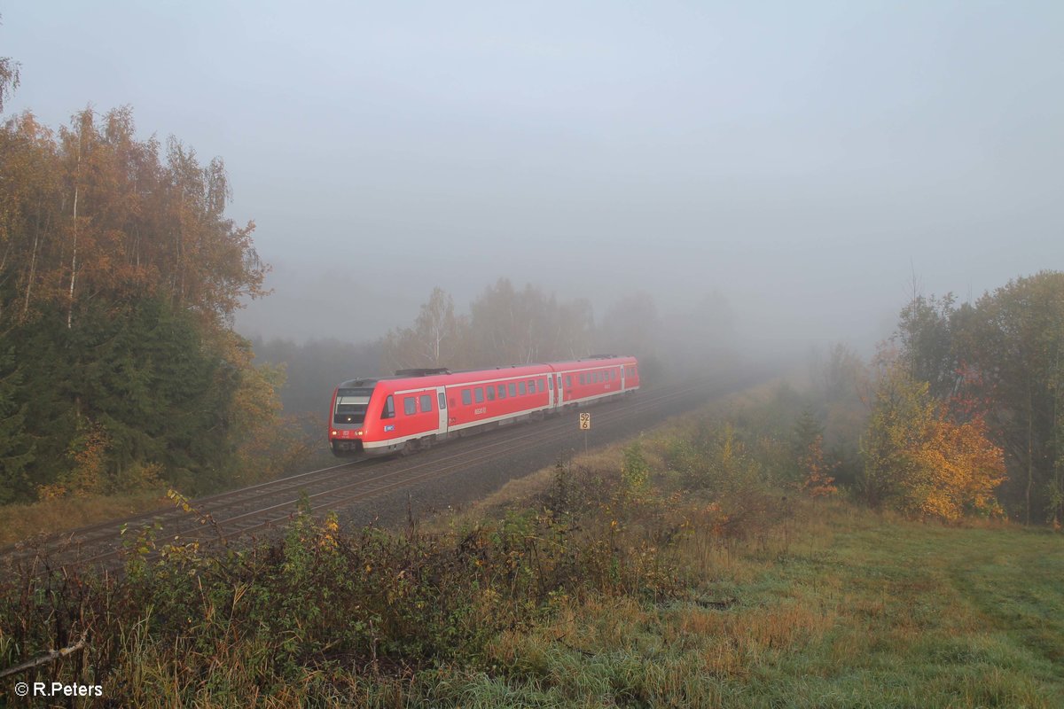 612 152 als RE 3426 Hof - Nürnberg bei Marktredwitz. 18.10.17