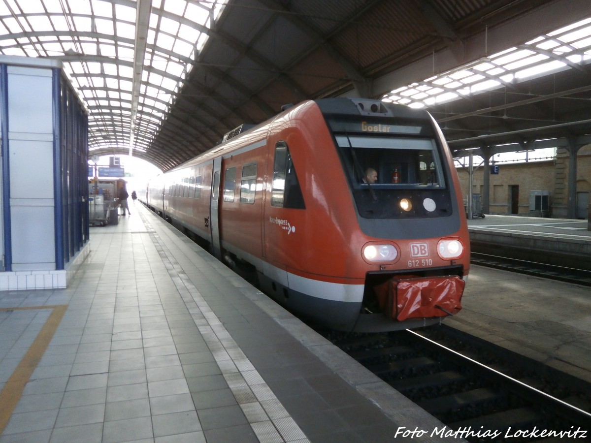 612 510 / 010 & 612 013 / 513 als RE4 mit ziel Goslar im Bahnhof Halle (Saale) Hbf am 21.12.14