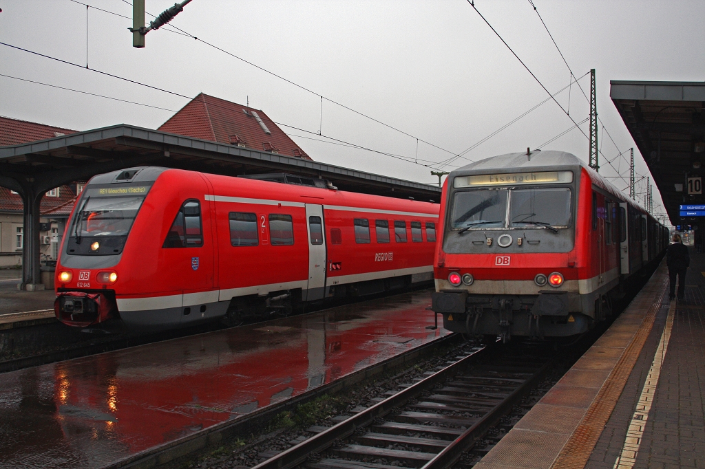 612 645 in Weimar als Testfahrt nach Elsterberg am 17.12.14