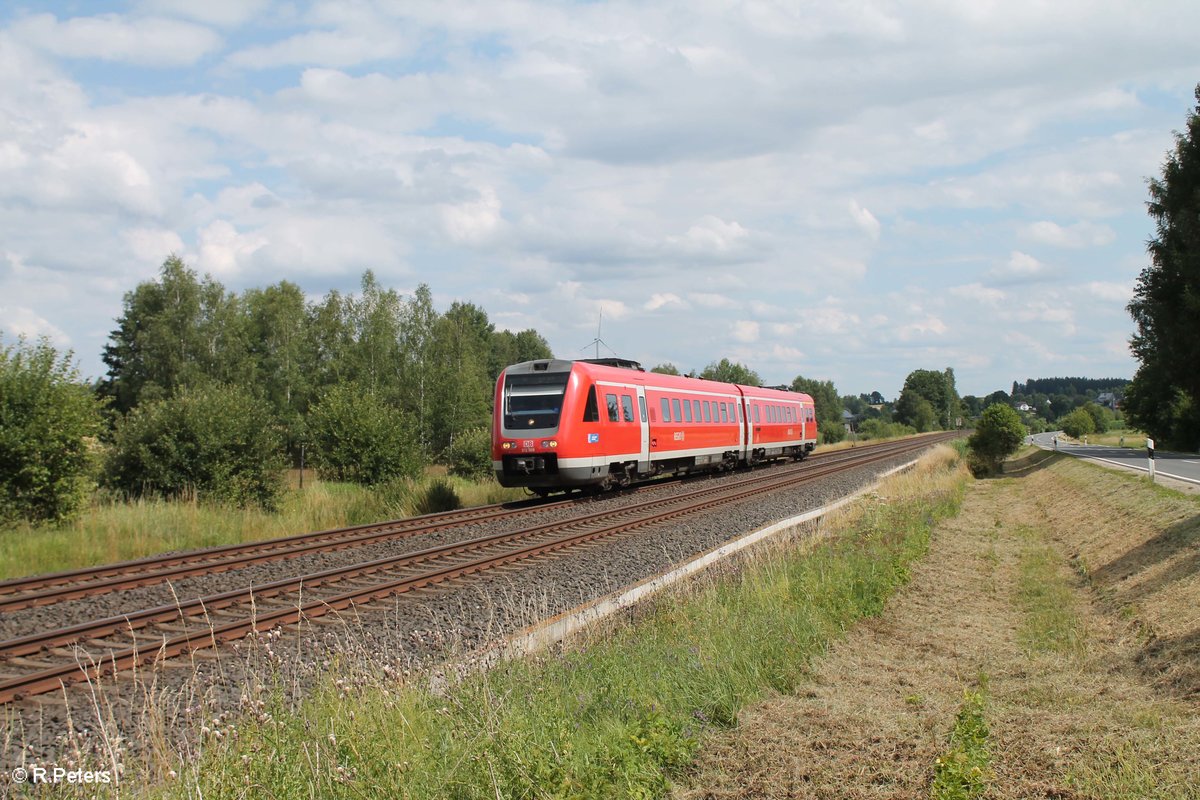 612 669 als RE 3429 Nürnberg - Hof bei Großwendern. 21.07.17