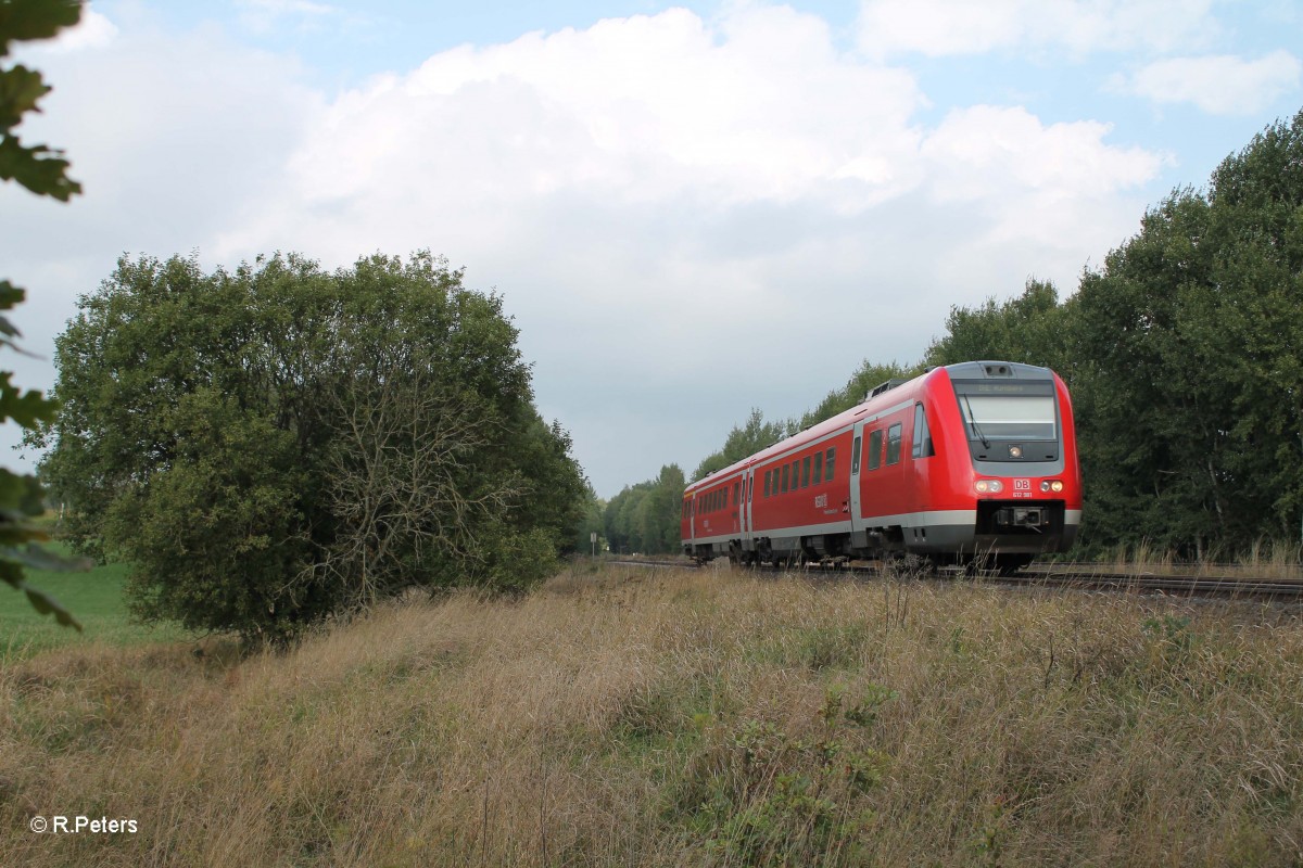 612 981 mit Franken-Sachsen-Express bei Schnfeld. 26.09.13