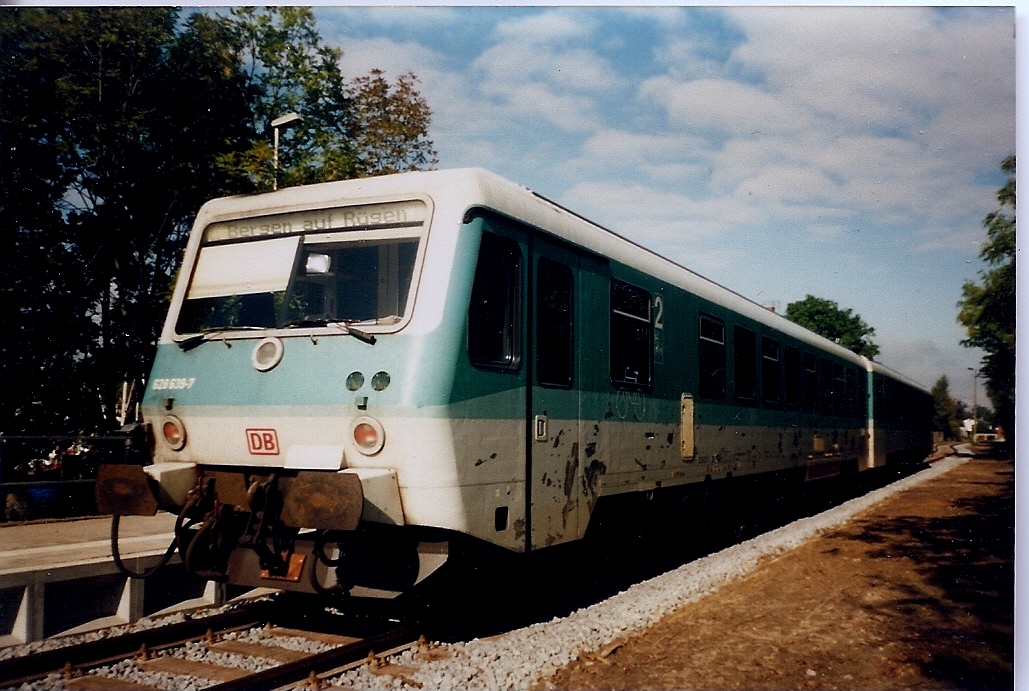 628 639 vor der Abfahrt in Lauterbach Mole nach Bergen/R�gen.